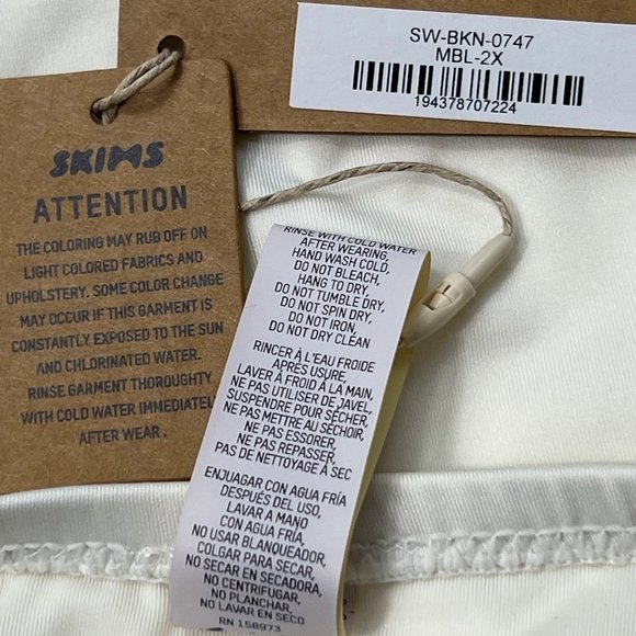 SKIMS Swim Cheeky Tanga Bottoms Marble Womens 2X - Picture 10 of 13